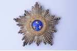 star of the order, star of the Order of Three Stars (3rd type), silver, 875 standard, Latvia, 20-30i...