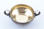 candy-bowl, silver, 875 standard, 170.4 g, engraving, gilding, h 5.3 cm, Yerevan Jewelry Factory, 19...