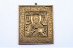 ikona, Svētais Nikolajs Brīnumdarītājs, vara sakausējuma, Krievijas impērija, 19. un 20. gadsimtu ro...