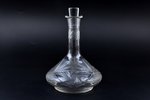 carafe, Iļģuciems glass factory, Latvia, the 30ties of 20th cent., h (with stopper) 20.6 cm...