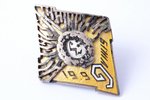 badge, 9th Rezekne Infantry Regiment (medium size), Latvia, the 30ies of 20th cent., 35.4 x 26.1 mm...