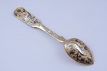 set of 12 teaspoons, silver, 84 standard, total weight of items 267.15, niello enamel, gilding, 13.5...