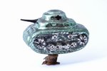 Christmas tree toy, "Tank", Third Reich, Germany, the 30-40ties of 20th cent., 6.3 x 6.8 x 4.1 cm...