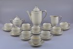 service, for 10 persons (23 items), porcelain, Langebraun, Estonia, the 30ties of 20th cent., h (cup...