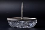 candy-bowl, silver, 84 standart, crystal, 1908-1917, "Fabergé" (?), Russia, 19.9 x 8.8 cm, h (with h...