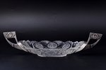 candy-bowl, silver, 84 standard, glass, 37.8 x 18.2 x 9 cm, Twenty second Moscow Artel, 1908-1917, M...