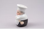 figurine, salt cellar "Cook", porcelain, Riga (Latvia), M.S. Kuznetsov manufactory, 6.5 cm, first gr...