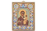 icon, the Iveron Mother of God, board, silver, painting, guilding, cloisonne enamel, 84 standard, Ru...