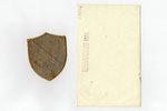 patch and photo, Legionnaire, patch 6.3 x 5.1 cm, photo 13.4 x 8.4 cm, Latvia, the 40ies of 20th cen...