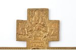 крест, Распятие Христово, медный сплав, Российская империя, рубеж 19-го и 20-го веков, 27.5 x 14.1 x...