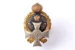 знак, 7-й гренадёрского Самогитского генерал-адъютанта графа Тотлебена полка, бронза, белый металл,...