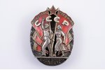 order, Badge of Honour, № 30672, USSR, shortened screw, a neatly made hole in the upper beam of the...