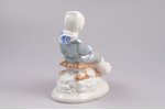 figurine, Down the hill, porcelain, Riga (Latvia), USSR, Riga porcelain factory, molder - Zina Ulste...