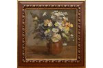 Vecozols Imants (1933), "Ziedi", audekls, eļļa, 50 x 50 cm...
