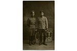 фотография, портрет офицеров, Российская империя, начало 20-го века, 13,6x8,8 см...
