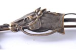badge, LZSB, Latvian Equestrian Society, silver pendant, silver plate, Latvia, 20-30ies of 20th cent...
