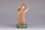 figurine, Girl braiding hair, majolica, USSR, Gzhel, h 22 cm...