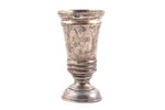 cup, silver, 84 standard, 122.20 g, engraving, h 12.7 cm, 1878, Russia...