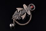 a brooch, "Anchor", silver, 84 standard, 8.31 g., the item's dimensions 3.6 x 4.9 cm, 1880-1890, by...