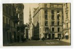 фотография, вид Старой Риги, улица Театра, Латвия, 20-30е годы 20-го века, 13,5x8,5 см...
