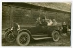 фотография, свадебный автомобиль, Латвия, 20-30е годы 20-го века, 13,8x8,8 см...