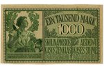 1000 markas, banknote, Ost, Kowno, 1918 g., Latvija, Lietuva, XF...