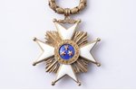 Орден Трёх Звёзд, 4-я степень, серебро, позолота, эмаль, 875 проба, Латвия, 20е годы 20го века, орде...