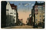 postcard, Riga, Alexander street, Latvia, 20-30ties of 20th cent., 13,8x8,8 cm...