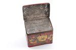 tējas kastīte, "V. Visockis un Ko", metāls, Krievijas impērija, 19. un 20. gadsimtu robeža, 12.5 x 1...