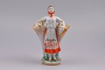 figurine, pencil tray, "Girl with Sheaf", USSR, LFZ - Lomonosov porcelain factory, molder - S.B. Vel...