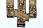 крест, Распятие Христово, медный сплав, Российская империя, 18-й век, 25.8 x 12.5 см, 415.45 г....