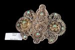 a belt clip, silver, 84 standard, 45.91 g., the item's dimensions 8 x 6.6 cm, turquoise, 1896-1907,...