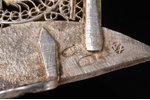 a belt clip, silver, 84 standard, 53.05 g., the item's dimensions 17.8 x 5.3 cm, 1908-1917, Russia...