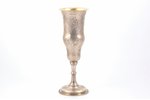 cup, silver, 84 standard, 212.20 g, engraving, gilding, h 21 cm, 1842-1877, St. Petersburg, Russia...
