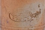 balazāma pudele, "Керковиусъ и комп.", Rīga, keramika, Latvija, Krievijas impērija, 20. gs. sākums,...