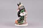 figurine, Fox and beaver, porcelain, USSR, LFZ - Lomonosov porcelain factory, molder - B.Y. Vorobyev...