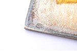 reproduction of a painting by Dali "L'addio" in the form of a gold bar on a silver base, number 295/...