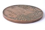 table medal, For diligence, the Ministry of Agriculture, bronze, Latvia, 20-30ies of 20th cent., Ø 6...