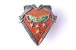 badge, LAKB, Latvian Retired soldiers Society, Latvia, 20-30ies of 20th cent., 29.6 x 27.4 mm...