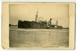 photography, cargo ship "Vaidava", Latvia, 20-30ties of 20th cent., 14x9 cm...