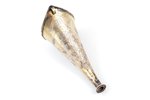 baby feeding horn, silver, 84 standard, 20.75 g, engraving, gilding, 10.8 cm, by Ivan Sveshnikov, 18...