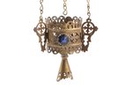 icon lamp, brass, Russia, the 19th cent., total length 50 cm, Ø (inside) 5.9 cm...