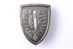 badge, courses for platoon commanders "Bolderaja", Latvia, 20-30ies of 20th cent., 41 x 31 mm...