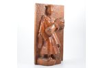 Statuete, Līgotāja, koks, Latvija, 38.5 x 21 cm, autors M.V....