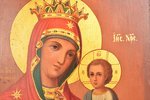 ikona, Dievmāte "Ātrā Palīdzētāja", dēlis, gleznojums, zeltījums, Krievijas impērija, 26.3 x 20.9 x...