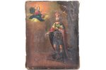 icon, Saint Alexander Nevsky, board, silver, painting, 84 standard, Russia, 1851, 22.2 x 17.5 x 2.2...