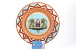 декоративная тарелка, с гербом Риги, дерево, Латвия, Ø 28.5 см...