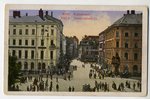 atklātne, Vecrīgas skats, Kaļķu iela, Latvija, Krievijas impērija, 20. gs. sākums, 14x8,8 cm...