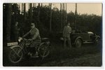 fotogrāfija, motocikls, Latvija, 20. gs. 20-30tie g., 13,8x8,8 cm...