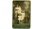 photography, on cardboard, officer with family, Russia, beginning of 20th cent., 13,7x10,1 cm...
